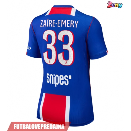 Lacne Ženy Futbalové dres Paris Saint-Germain Warren Zaire-Emery #33 2026-27 Krátky Rukáv - Domáci